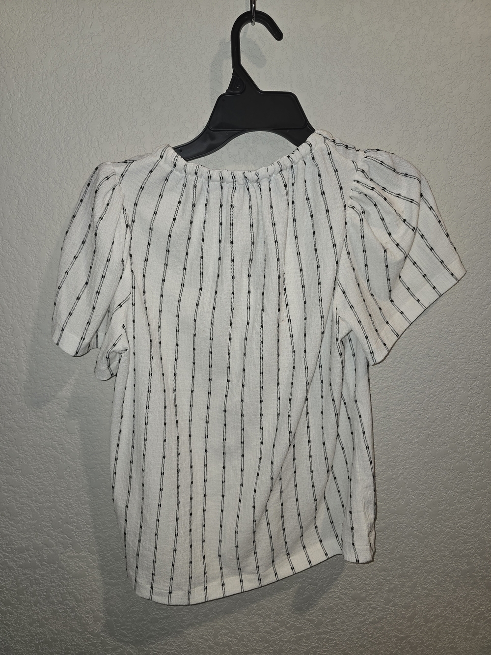 Madewell Striped Short-Sleeve Keyhole Blouse - Women's Size XXS - Picture 4 of 4